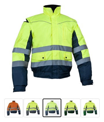 CAZADORA DESMONTABLE COMBAT BIKER AMARILLO/COLOR O NARANJA/MARINO EN-471