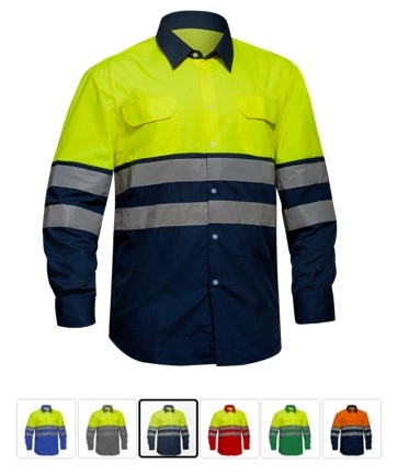  CAMISA COMBI AMARILLA-COLOR  M/L REFLECTANTE  CITYPLUS EN-471