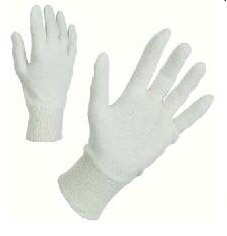 P. GUANTES ALGODON CRUDO FINO PUÑO ELASTICO  TALLA UNICA