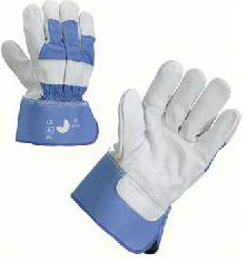 P. GUANTES AMERICANOS SERRAJE GRIS LONA AZUL ABLUE