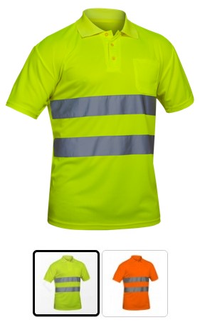 POLO-CAMISA AMARILLA O NARANJA REFLECTANTES M/CORTA EN-471
