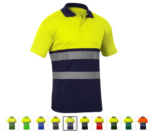 POLO COMBI SUNNY AMARILLO/MARINO M/C REFLEC.   EN-471