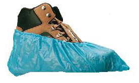 CUBRE ZAPATOS POLYETILENO DESECHABLES AZUL (UNID.)