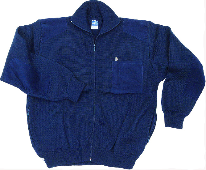 JERSEYS CHAQUETA PUNTO AZUL CREMALLERA SOLTA