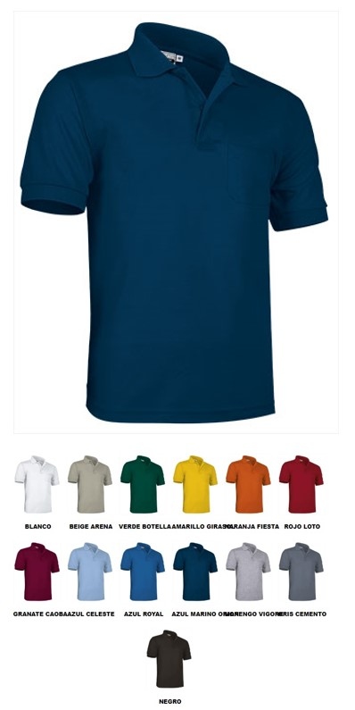 POLOS MANGA CORTA ALGODÓN HAWK COLORES