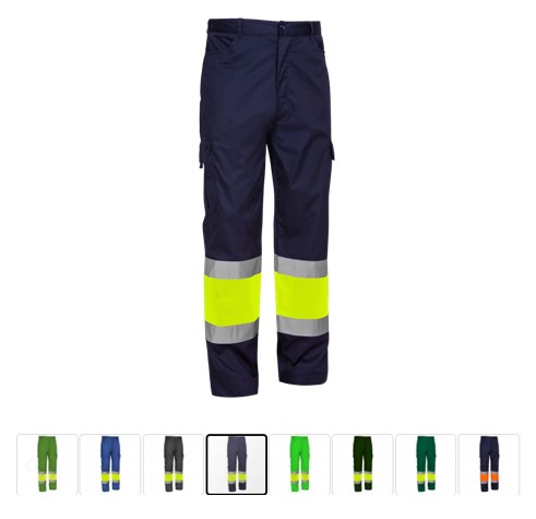 PANTALONES COMBI AMARILLO-COLOR O NARANJA-MARINO CON FORRO INTERIOR. REFLEC. WINDPLUS EN-471
